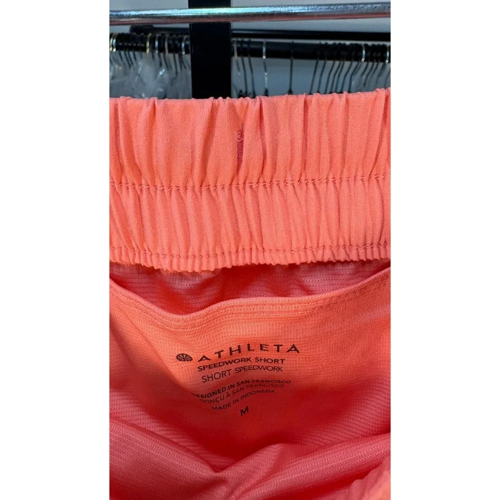NWT Athleta Speedwork Mid Rise 2.5 inch Running Short Mimosa Pink MSRP: $55 Sz M